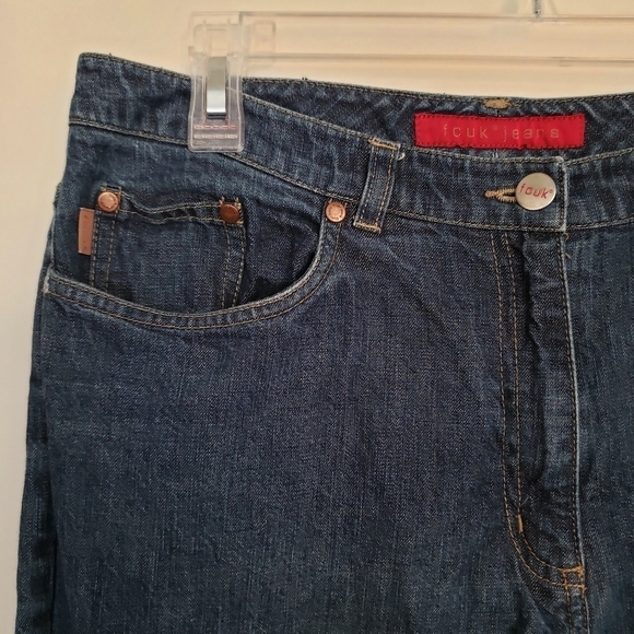 French Connection Denim - Vintage Y2K French Connection Wide Leg Jeans Womens 10 Darkwash Highrise